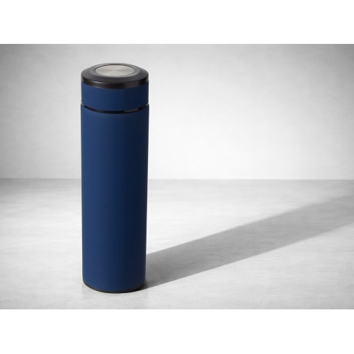 Вакуумный термос "Vacuum Flask C1", soft touch, 420мл, темно-синий