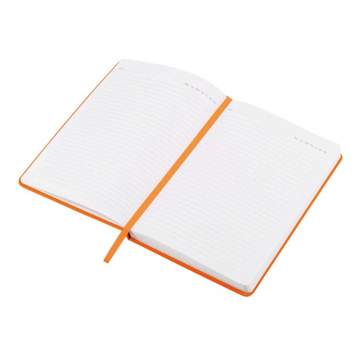 Бизнес-блокнот C2 софт-тач, твердая обложка, 128 листов, оранжевый