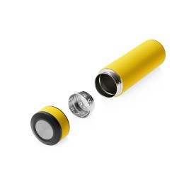 Вакуумный термос "Vacuum Flask C1", soft touch, 420мл, желтый