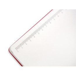 Бизнес-блокнот "С3" софт-тач с магнитом, твердая обложка, 128 листов, красный