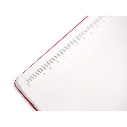 Бизнес-блокнот "С3" софт-тач с магнитом, твердая обложка, 128 листов, красный