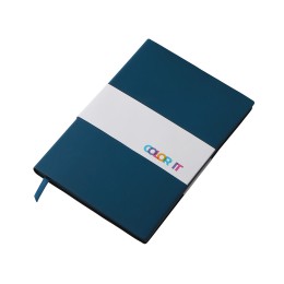 Блокнот C1 софт-тач, гибкая обложка, 128 листов, темно-синий