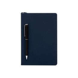 Бизнес-блокнот "С3" софт-тач с магнитом, твердая обложка, 128 листов, темно-синий
