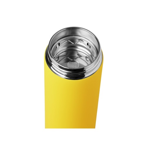 Вакуумный термос "Vacuum Flask C1", soft touch, 420мл, желтый