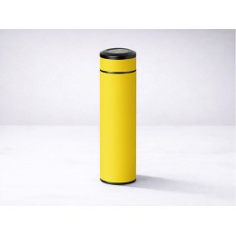 Вакуумный термос "Vacuum Flask C1", soft touch, 420мл, желтый