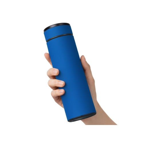 Вакуумный термос "Vacuum Flask C1", soft touch, 420мл, синий