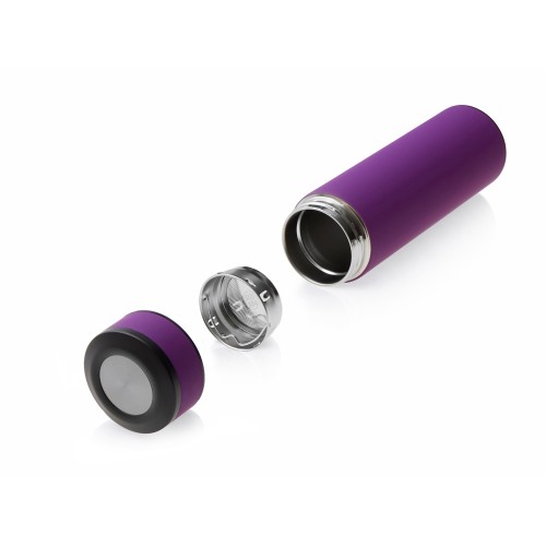 Вакуумный термос "Vacuum Flask C1", soft touch, 420мл, фиолетовый