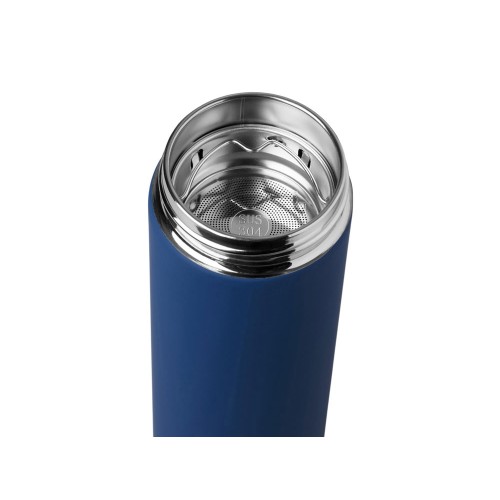 Вакуумный термос "Vacuum Flask C1", soft touch, 420мл, темно-синий