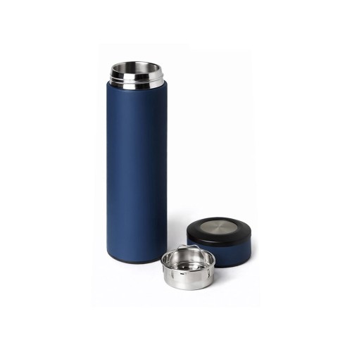 Вакуумный термос "Vacuum Flask C1", soft touch, 420мл, темно-синий