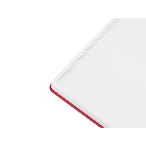 Бизнес-блокнот C2 софт-тач, твердая обложка, 128 листов, красный
