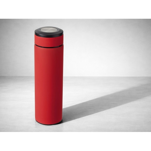 Вакуумный термос "Vacuum Flask C1", soft touch, 420мл, красный