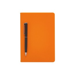 Бизнес-блокнот "С3" софт-тач с магнитом, твердая обложка, 128 листов, оранжевый
