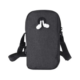 Сумка для телефона "Ross" из переработанного материала, древесный уголь