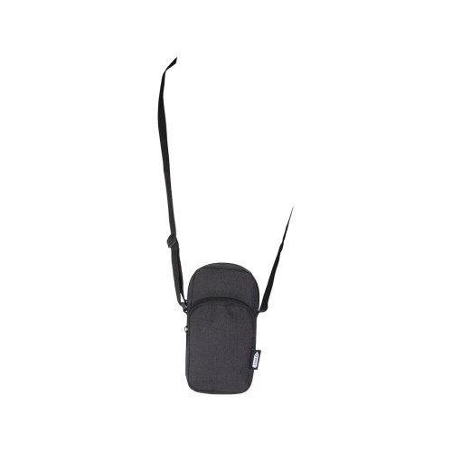 Сумка для телефона "Ross" из переработанного материала, древесный уголь