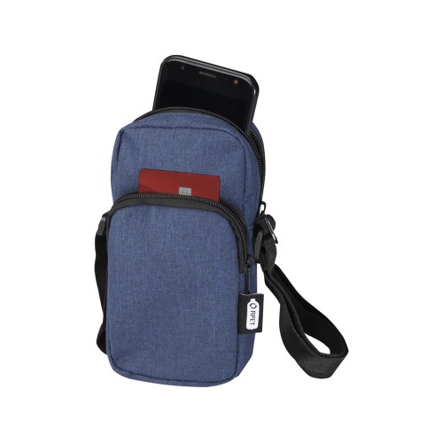 Сумка для телефона "Ross" из переработанного материала, синий navy