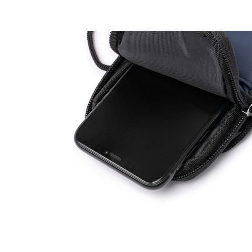 Сумка для мобильного телефона SEUL из экокожи, синий нейви