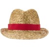 Pricus соломенная шляпа - Красный / Натуральный