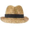Pricus соломенная шляпа - сплошной черный / Натуральный