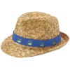 Pricus соломенная шляпа - Ярко-синий / Натуральный