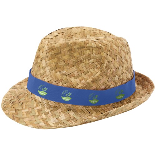 Pricus соломенная шляпа - Ярко-синий / Натуральный