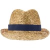 Pricus соломенная шляпа - Темно - синий / Натуральный