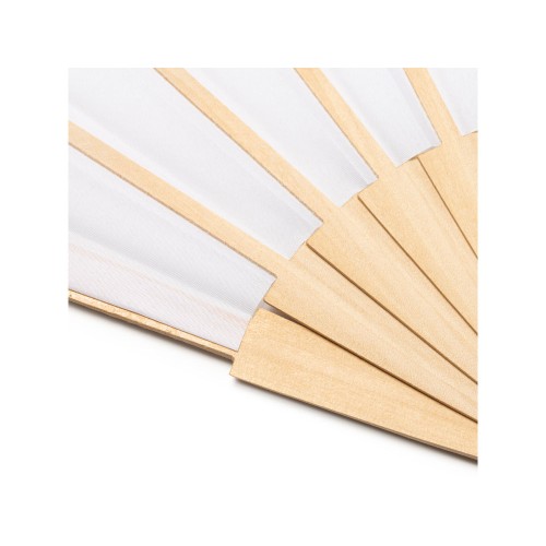 Деревянный веер MILOS, натуральный/белый