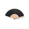 Веер CALESA с деревянными вставками и тканью из полиэстера, черный