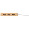 USB хаб с подсветкой лого «Reedia S5», 3*USB, 1*Type C, бамбук, черный