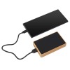 Внешний аккумулятор с подсветкой лого «Reedia S2», 5000 mAh, бамбук, черный