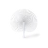 Складной круглый веер-пайпай с пластиковыми стержнями, белый