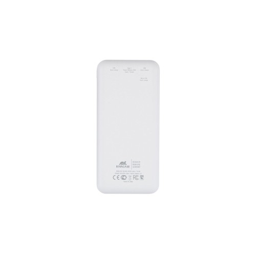 RIVACASE VA2580 (20 000mAh), QC/PD 20W внешний аккумулятор с дисплеем, белый /24
