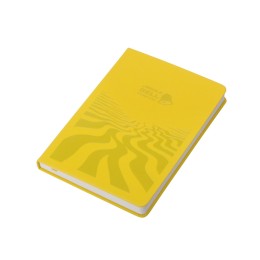 Бизнес-блокнот А5 «C2» soft-touch, желтый, с УФ печатью