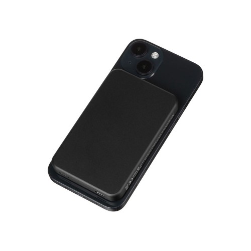 Магнитный беспроводной внешний аккумулятор "Razor", 5000 mAh, металл, черный