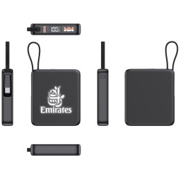 Внешний аккумулятор с подсветкой лого "Nex", 5000 мАч, черный