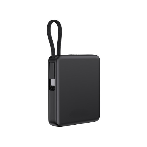 Внешний аккумулятор с подсветкой лого "Nex", 5000 мАч, черный