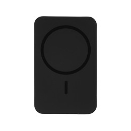 Магнитный беспроводной внешний аккумулятор "Razor", 5000 mAh, металл, черный (Р)