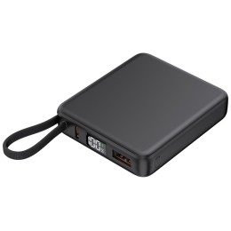 Внешний аккумулятор с подсветкой лого "Nex", 5000 мАч, черный