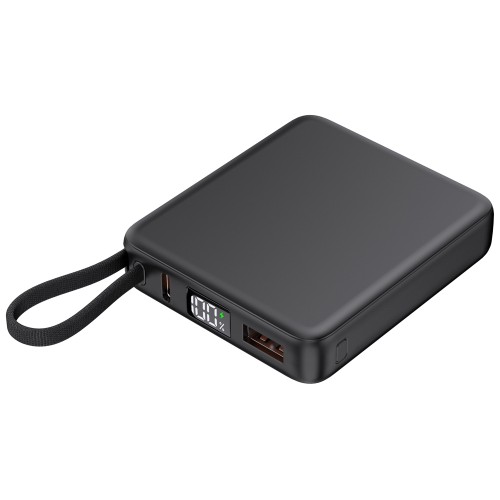 Внешний аккумулятор с подсветкой лого "Nex", 5000 мАч, черный