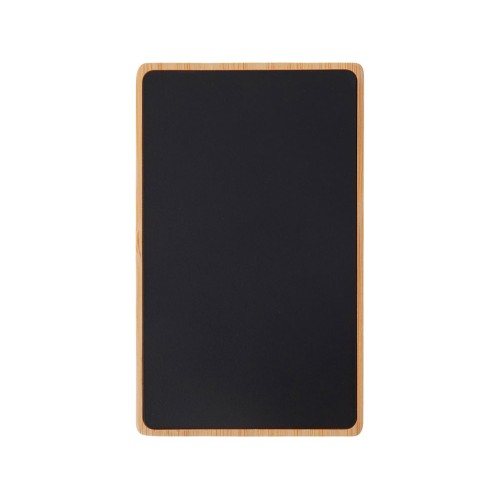 Внешний аккумулятор с подсветкой лого «Reedia S2», 5000 mAh, бамбук, черный