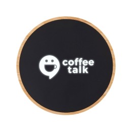 Беспроводное зарядное устройство с подсветкой лого «Reedia S3», 15 Вт, бамбук, черный