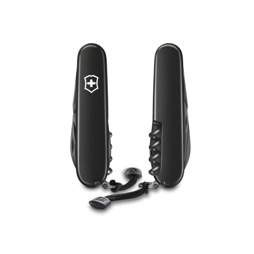 Нож перочинный VICTORINOX Spartan Onyx Black, 91 мм, 12 функций, чёрный, со шнурком в комплекте