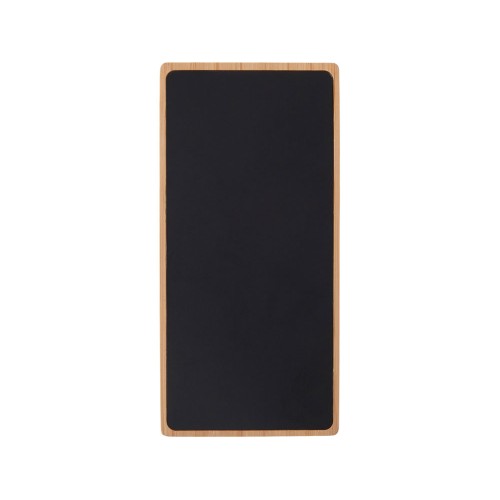 Внешний аккумулятор с подсветкой лого и солнечной панелью «Reedia S1», 10000 mAh, бамбук, черный