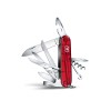 Нож перочинный VICTORINOX Huntsman, 91 мм, 15 функций, полупрозрачный красный