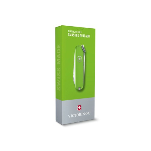 Нож-брелок VICTORINOX Classic SD Colors "Smashed Avocado", 58 мм, 7 функций, салатовый