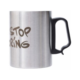 Стальная кружка с двойными стенками "Climber Max", 450 мл, черный (гравировка)