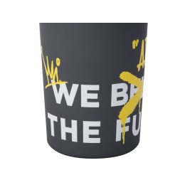 Герметичная термокружка на присоске "Kick", 350 мл, серый (уф печать круговая)