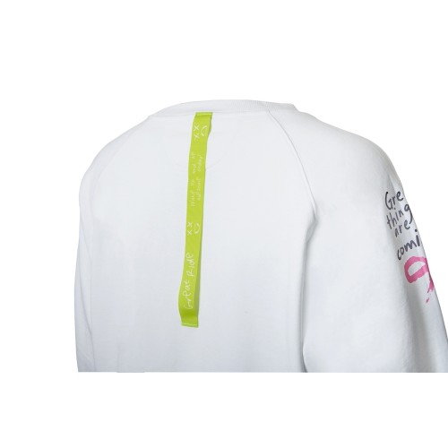 Свитшот оверсайз с рукавом реглан «Belgrade», унисекс, белый, ДТФ текстиль