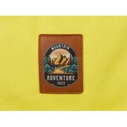 Рюкзак Shammy с эко-замшей для ноутбука 15", желтый с патчем