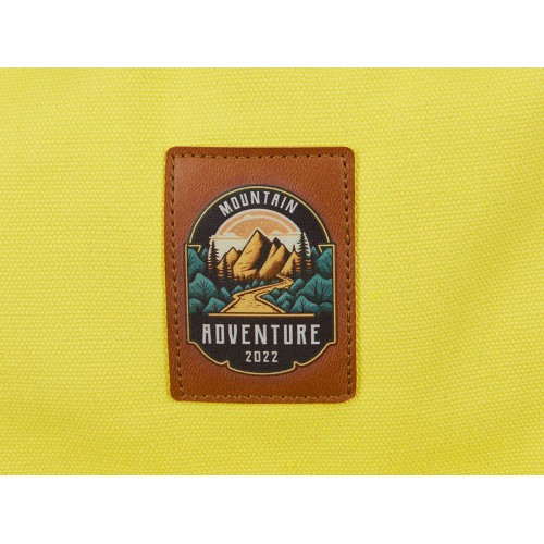 Рюкзак Shammy с эко-замшей для ноутбука 15", желтый с патчем