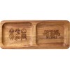 Менажница из акации с двумя секциями "Almond" с гравировкой
